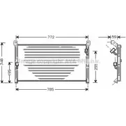 Радиатор кондиционера AVA QUALITY COOLING Toyota RAV4 (XA10) 1 1994 – 2000 4045385016228 TO5130 8 L81O