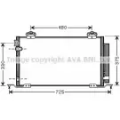 Радиатор кондиционера AVA QUALITY COOLING Toyota Avensis (T250) 2 Хэтчбек 2.4 (AZT251) 170 л.с. 2003 – 2008 TO5393D Y LY2T 4045385206476