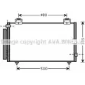 Радиатор кондиционера AVA QUALITY COOLING TO5594 YA5A2 L01FVY P Toyota Corolla (E120) 9 Хэтчбек 2.0 D 4D (CDE120R. CDE120L) 116 л.с. 2003 – 2007