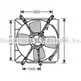 Вентилятор радиатора AVA QUALITY COOLING 4045385091911 2 A0XWFR TO7522 Toyota RAV4 (XA10) 1 Кроссовер 2д