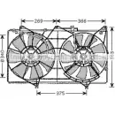 Вентилятор радиатора двигателя AVA QUALITY COOLING TO7528 U2NUBLG I VW6SLB 2029368