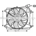 Вентилятор радиатора AVA QUALITY COOLING TO7555 4045385156504 3ML PX Peugeot 107