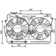 Вентилятор радиатора двигателя AVA QUALITY COOLING 2029395 WI08MM 5 7C4KM TO7570