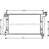 Радиатор охлаждения двигателя AVA QUALITY COOLING 4045385103010 DX TRVX8 TOA2289 2029415