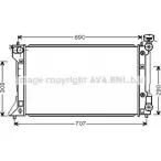 Радиатор охлаждения двигателя AVA QUALITY COOLING TOA2293 I7RFCE 2029418 I LWZ4I
