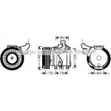 Компрессор кондиционера AVA QUALITY COOLING KW67H4 TOK467 Toyota RAV4 (XA20) 2 Кроссовер 1.8 (ZCA25. ZCA26) 125 л.с. 2000 – 2005 PKV Z6JK
