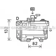 Компрессор кондиционера AVA QUALITY COOLING EO BL8 Lexus GS (S190) 3 Седан 3.5 450h (GRS191. GWS191) 296 л.с. 2006 – 2011 7NC6BFZ TOK624