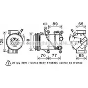 Компрессор кондиционера AVA QUALITY COOLING 7X5L O 4045385216109 TOK722 2029565