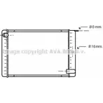 Радиатор охлаждения двигателя AVA QUALITY COOLING 2029738 WMU KT GA9EJ VO2020