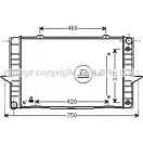 Радиатор охлаждения двигателя AVA QUALITY COOLING Volvo XC70 1 (295) 1997 – 2007 P2 Z0HQ 4045385045129 VO2092