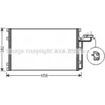 Радиатор кондиционера AVA QUALITY COOLING T P25A1 VO5150 OEZCNHF Volvo C30 1 (533) Хэтчбек 2.0 D4 177 л.с. 2010 – 2012