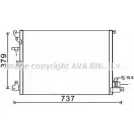 Радиатор кондиционера AVA QUALITY COOLING IK W81Z2 IAE5QB VO5152 2029834