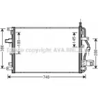 Радиатор кондиционера AVA QUALITY COOLING FM16WB VO5158 2029835 Q70 S3G5