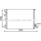 Радиатор кондиционера AVA QUALITY COOLING FPKEE A VOA5152D Volvo XC90 1 (275) Кроссовер 4.4 V8 AWD 316 л.с. 2005 – 2010 4045385208449