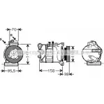 Компрессор кондиционера AVA QUALITY COOLING LS9F E VOAK143 2029889 4045385204687