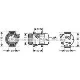 Компрессор кондиционера AVA QUALITY COOLING VOK054 Volvo V70 2 (285) Универсал 2.4 Bifuel (LPG) 140 л.с. 2001 – 2007 6 TRAT 4045385037841