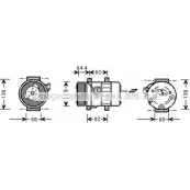 Компрессор кондиционера AVA QUALITY COOLING U 5IBZ 4045385058358 VOK113 Volvo S40 1 (644) Седан 2.0 T4 200 л.с. 2000 – 2003