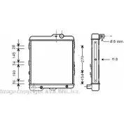 Радиатор охлаждения двигателя AVA QUALITY COOLING DLKGG 2029969 90Q 5AK VW2035