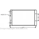 Радиатор охлаждения двигателя AVA QUALITY COOLING Volkswagen Golf 3 (1H1) Хэтчбек 2.8 VR6 174 л.с. 1992 – 1997 R35INA X YVAA2 VW2115