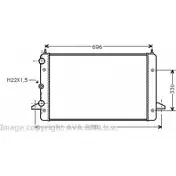 Радиатор охлаждения двигателя AVA QUALITY COOLING VW2135 ATRY BK 7IQZ7O7 2030028