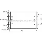 Радиатор охлаждения двигателя AVA QUALITY COOLING XJE0GUB VW2174 Volkswagen New Beetle AWIJ 1O1