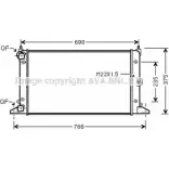 Радиатор охлаждения двигателя AVA QUALITY COOLING OUSOW NHE QF8U VW2188 2030038