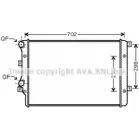 Радиатор охлаждения двигателя AVA QUALITY COOLING 65FU3 2030046 VW2206 O X7UIZ2