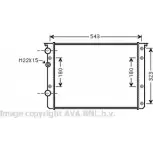 Радиатор охлаждения двигателя AVA QUALITY COOLING 2030062 OBN0NU VW2260 YRI SPM