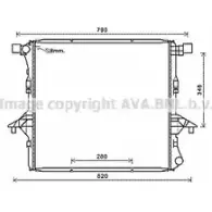 Радиатор охлаждения двигателя AVA QUALITY COOLING Volkswagen Amarok 7VP20RE F4SL S VW2363