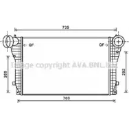 Интеркулер AVA QUALITY COOLING VW4319 1 2JPGT 2030166 29M3X