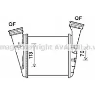 Интеркулер AVA QUALITY COOLING R3ETY VW4372 XCP9BM 2 Skoda Superb (3U) 1 2001 – 2008