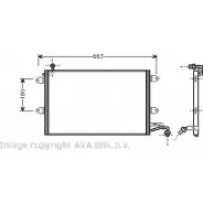 Радиатор кондиционера AVA QUALITY COOLING VW5143 NWP8PT Volkswagen Golf 3 (1H1) Хэтчбек 1.9 D 64 л.с. 1991 – 1997 W0 A0Y