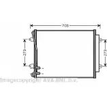 Радиатор кондиционера AVA QUALITY COOLING VW5226 Volkswagen Passat (B6) 4 Универсал 3.6 R36 4motion 300 л.с. 2007 – 2010 XV RIY NGO65DR