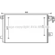 Радиатор кондиционера AVA QUALITY COOLING VW5328D 2030220 JG 24K V2V4VK