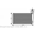 Радиатор печки, теплообменник AVA QUALITY COOLING VW6259 BR 20DW 2030243 I6V5MJ2