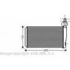 Радиатор печки, теплообменник AVA QUALITY COOLING VW6259 BR 20DW Volkswagen Transporter (T4) 4 Грузовик 2.4 D 75 л.с. 1997 – 2003 I6V5MJ2