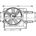 Вентилятор радиатора двигателя AVA QUALITY COOLING 2030257 VW7509 KI81 SE BKAOBA
