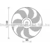 Вентилятор радиатора двигателя AVA QUALITY COOLING VW7511 UJBCY J6 85BH 2030259