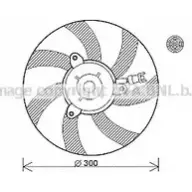 Вентилятор радиатора двигателя AVA QUALITY COOLING Volkswagen Caddy (9K9A) 2 Фургон 1.9 SDI 64 л.с. 1995 – 2004 ANSSW 2T P4KJ6 VW7527