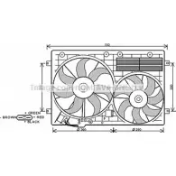 Вентилятор радиатора двигателя AVA QUALITY COOLING W87 UET9 2030277 WWNTA6 VW7529