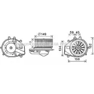 Моторчик печки AVA QUALITY COOLING C4785 Volkswagen Passat (B5) 3 Седан 1.9 TDI 4motion 130 л.с. 2000 – 2005 VW8352 26 U43