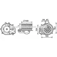 Моторчик печки AVA QUALITY COOLING 8PM7VK W8L11A L VW8353 Volkswagen Passat (B5) 3 Седан 1.9 TDI 4motion 130 л.с. 2000 – 2005