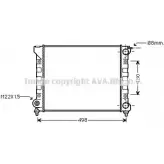 Радиатор охлаждения двигателя AVA QUALITY COOLING VM4VA V 2GOK7R VWA2047 2030310