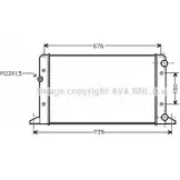 Радиатор охлаждения двигателя AVA QUALITY COOLING Ford Galaxy 1 (VX, VY, WGR) Минивэн 1.9 TDI 90 л.с. 1995 – 2006 J 0EMC VWA2132 PYGIX37