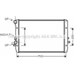 Радиатор охлаждения двигателя AVA QUALITY COOLING UXWB1M 2TDW 2 VWA2193 Volkswagen Bora (A4, 1J6) 4 Универсал 1.9 TDI 150 л.с. 2001 – 2005