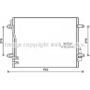 Радиатор кондиционера AVA QUALITY COOLING J7J 33G AUPM65 VWA5322 Volkswagen Passat CC (358) 2 2011 – 2016