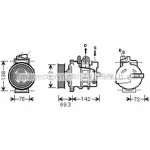 Компрессор кондиционера AVA QUALITY COOLING 9JHEFX A 2030495 VWK318 2SI61RV