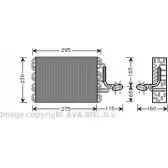 Испаритель кондиционера AVA QUALITY COOLING VWV168 YV7RPD5 3X YB6 Volkswagen Polo (6N, 6KV) 3 1994 – 2002