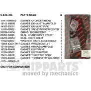 Комплект прокладок двигателя NIPPARTS 8711768031503 Suzuki Swift J1248015 Z G5H8