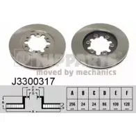 Тормозной диск NIPPARTS L2H 5VI 8711768112592 J3300317 2037362